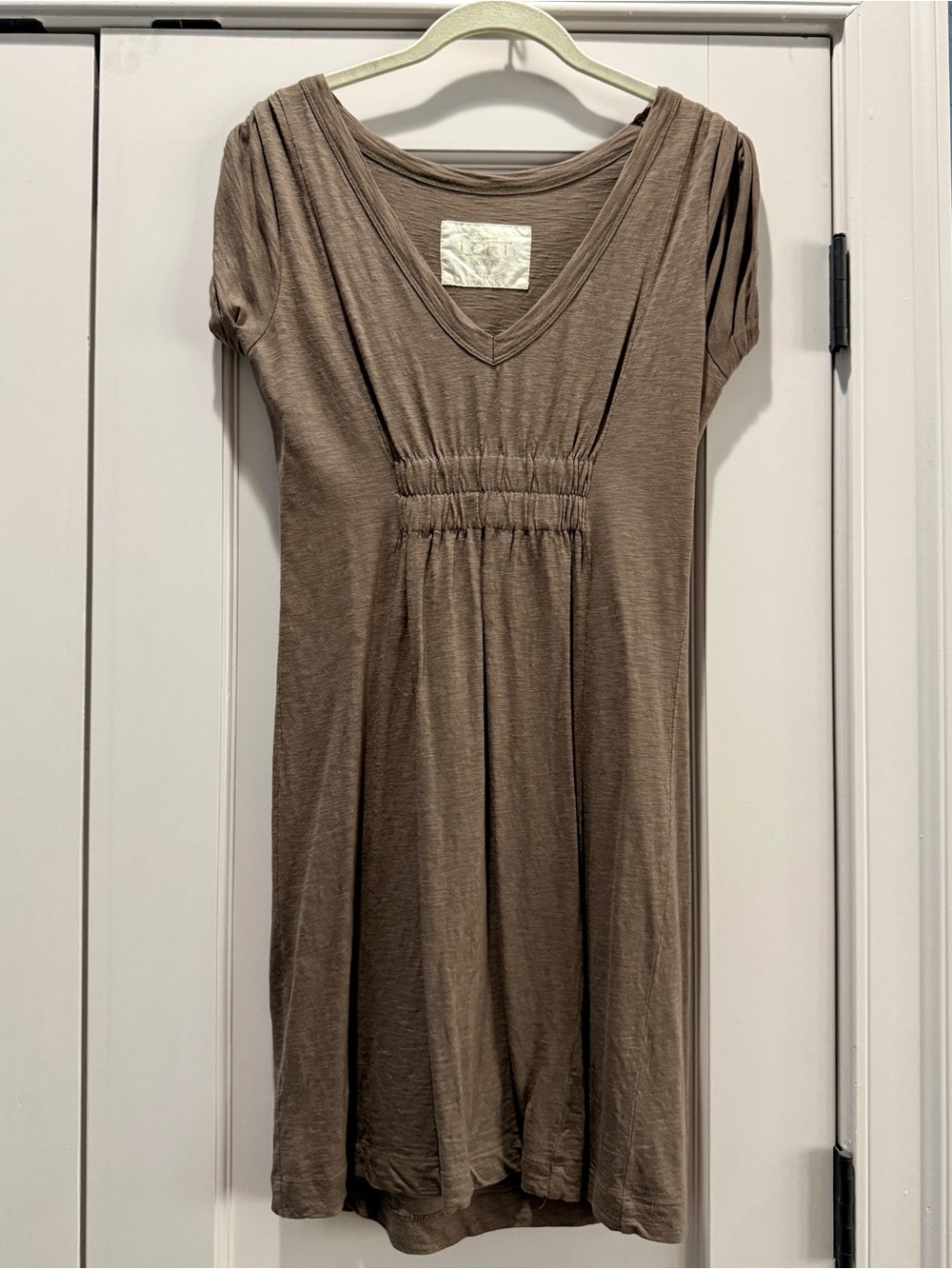 Ann Taylor Loft Casual V-Neck Empire Waist Mini Dress